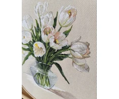 Oven Siuvinėjimo kryželiu rinkinys „Įkvepiant pavasario kvapą“ 21×21 cm
