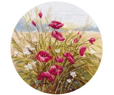Oven Siuvinėjimo kryželiu rinkinys „Purpurinis šnabždesys“ 25×25 cm
