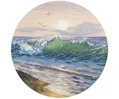 Oven Siuvinėjimo kryželiu rinkinys „Šiltas saulėlydis“ 20×20 cm