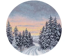 Oven Siuvinėjimo kryželiu rinkinys „Žiemos metas“ 25 x 25 cm