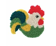 Oven Spalvingas kryželiu siuvinėjimo rinkinys „Gaidys“, 14,5×13,5 cm
