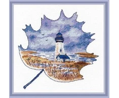 Oven Siuvinėjimo kryželiu rinkinys „Yaquina Head“ švyturys, 16 ct, 18×16 cm