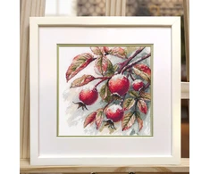 Oven Žiemos sapnų kryželiu siuvinėjimo rinkinys 17×17 cm, 16 ct kanva, 25 spalvos