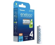 Panasonic Eneloop AA 2000mAh įkraunamos baterijos, 4 vnt.