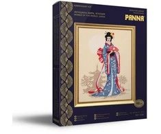 Panna Klart Elegantiškas kryželiu siuvinėjimo rinkinys „Pasaulio moterys: Japonija“