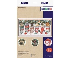 Panna Klart Kalėdiniai mieli katinai – siuvinėjimo kryželiu rinkinys PANNA