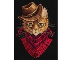 Panna Klart Kryželiu siuvinėjimo rinkinys „Kaubojus Bėglys“ – detalus, dovanai