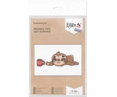 Panna Klart Kryželiu siuvinėjimo rinkinys „Lėtas rytas“, 13×5,5 cm – pradedantiems
