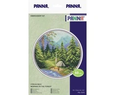 Panna Klart Kryželiu siuvinėjimo rinkinys „Rytas miške“ – įkvėpiantis peizažas