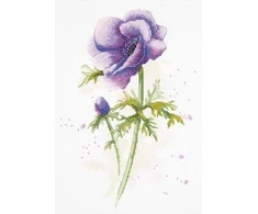 Panna Klart Kryželiu siuvinėjimo rinkinys „Anemonė“ 20×29 cm – gėlių motyvas