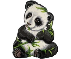 Panna Klart Mielas kryželiu siuvinėjimo rinkinys pagalvei „Mano Panda“