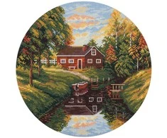 Panna Klart PANNA rinkinys siuvinėjimui kryželiu „Skaidrus ruduo“, 24x24 cm