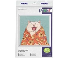 Panna Klart PANNA siuvinėjimo kryželiu rinkinys „Mieguistas katinas“ 15x15 PK-7533