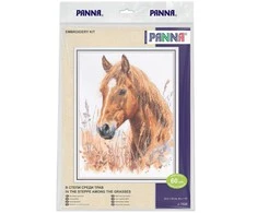 Panna Klart PANNA siuvinėjimo rinkinys kryželiu „Stepėje tarp žolių“ 26,5x33 cm