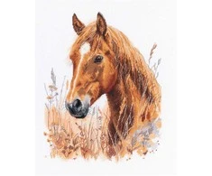 Panna Klart PANNA siuvinėjimo rinkinys kryželiu „Stepėje tarp žolių“ 26,5x33 cm
