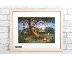 Panna Klart Rinkinys kryželiui siuvinėti PANNA „Žibintai“, 43x30 cm