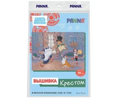Panna Klart Rinkinys siuvinėjimui kryželiu „Gera draugija“ 32x23 cm, 40 spalvų