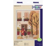 Panna Klart Rudeninis pasivaikščiojimas – kryželiu siuvinėjimo rinkinys dovanai