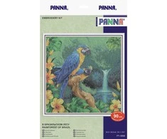 Panna Klart Siuvinėjimo kryželiu rinkinys „Brazilijos atogrąžų miškas“ 34,5×34,5 cm
