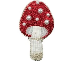 Panna Klart Siuvinėjimo kryželiu rinkinys segės „Musmirė“, 4×7 cm – žavinga dovana