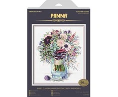 Panna Klart Siuvinėjimo rinkinys Anemonų puokštė – gėlių motyvas, dovanų idėja