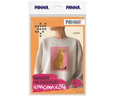 Panna Klart Siuvinėjimo rinkinys kryželiu „Gepardas“ ant tirpios drobės 19x25