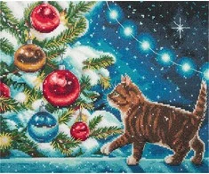 Panna Klart Siuvinėjimo rinkinys kryželiu „Žaismingas kačiukas“, 25×19,5 cm