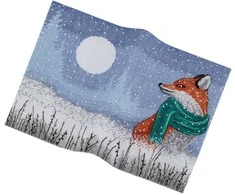Panna Klart Siuvinėjimo rinkinys pasui „Žiemos lapė“, 20×13,5 cm, PANNA