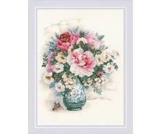 Peonies and Wild Roses siuvinėjimo rinkinys iš RIOLIS Nr.: 1816