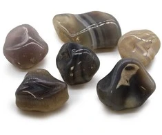 Ancient Wisdom Pilkasis Agatas - Botswana (6 Vnt. L Dydis)