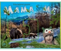 PIO Lavinamoji dėlionė "Mama &amp; me, Wild animals", 2+