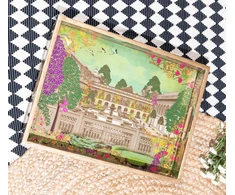 Primela Rankų darbo padėklas Didybė, žalias, 30,6 x 20,3 x 5 cm