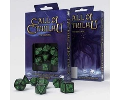 Q Workshop Call Of Cthulhu 7th Edition Kauliukų Rinkinys Juodos Ir Žalios Sp