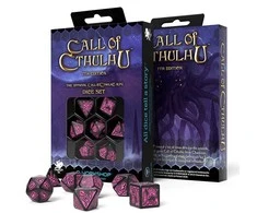 Q Workshop Call Of Cthulhu 7th Edition Kauliukų Rinkinys Juodos Ir Purpurinės Spalvos