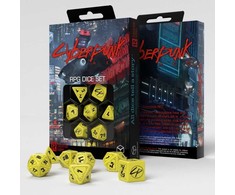 Q Workshop Cyberpunk Raudona RPG Danger Zone Kauliukų Rinkinys Geltonos Ir Juodos Sp