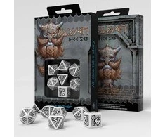 Q Workshop Dwarven Kauliukų Rinkinys (Baltos Ir Juodos Spalvos)