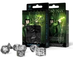 Q Workshop Elvish Kauliukų Rinkinys Skaidrios Ir Juodos Spalvos