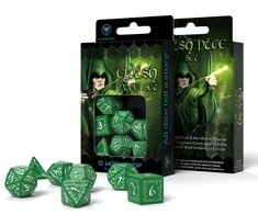 Q Workshop Elvish Kauliukų Rinkinys Žalios Ir Baltos Spalvos