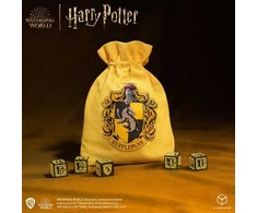 Q Workshop Harry Potter. Hufflepuff Dice &amp; Pouch Kauliukų Ir Maišelio Rinkinys