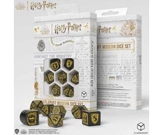 Q Workshop Harry Potter Hufflepuff Modern Dice Kauliukų Rinkinys (Juodos Sp.)