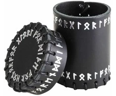 Dėlionė Q Workshop Runic Juodas Leather Kauliukų Puodelis
