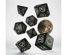 Q Workshop The Witcher Ciri The Zireael kauliukų rinkinys juodos ir smėlio sp