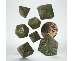 Q Workshop The Witcher Triss Kauliukų Rinkinys Žalios Ir Auksinės Sp