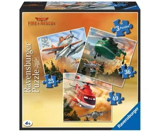 Ravensburger 3 dėlionės „Disney Lėktuvai: ugniagesiai ir gelbėtojai“, nuo 4 m.