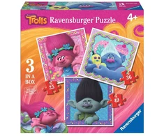 Ravensburger 3 dėlionės „Troliai“, 25–49 det., nuo 4 m.