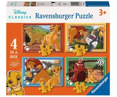Ravensburger 4 dėlionės „Disney Liūtas karalius“, 12–24 det., nuo 3 m.