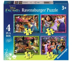 Ravensburger 4 dėlionės „Disney Užkerėti“, 12–24 det., nuo 3 m.