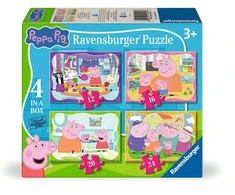 Ravensburger 4 dėlionės „Kiaulytė Pepa“, 12–24 det., nuo 3 m.