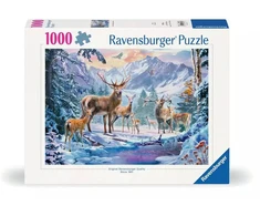 Ravensburger dėlionė „Elniai žiemos miške“, 1000 det.