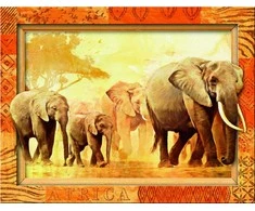 Ravensburger dėlionė "Frame Puzzle 500 African Giants"